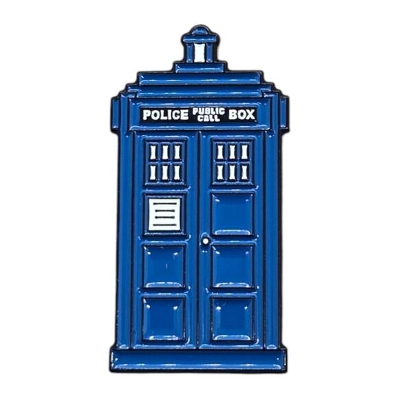 Doctor Who TARDIS Enamel Lapel PIN Blue Police Call Box Whovian Gift Unisex NEW - Picture 4 of 4